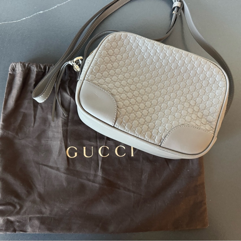 Gucci Taupe Quilted Crossbody Bag (Outlet)
